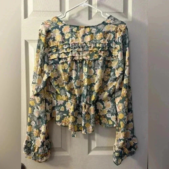 Free People Maybel Blouse In Happy Combo! - Picture 8 of 9